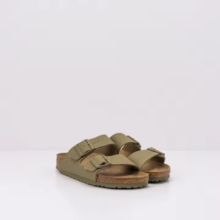 SANDALIA - BIRKENSTOCK - ARIZONA RIVET LOGO VEGAN CANVAS FADED KHAKI 1024065 BIRKENSTOCK SANDALIAS - 1