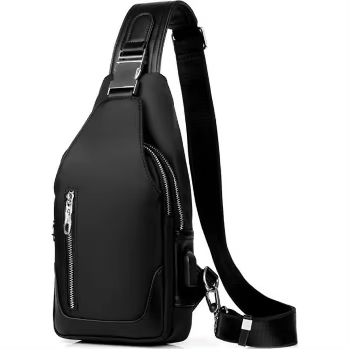 Bolso de pecho para hombre, impermeable, Bandolera, para Cycling, senderismo, mochila de alta calidad, color Negro - 1