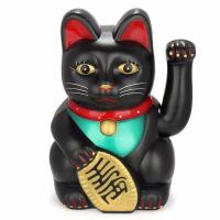 Gato De La Suerte Con Brazo Moviéndose Electrónico 5 Pulgadas Decoración Para Tienda Nueva Regalo Armadura De Plástico Estilo Moderno - details 5
