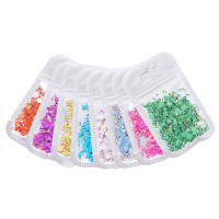 300Pcs Rhinestones De Mermaid Uso En Uñas Colores Caramelo Tamaños Mixtos Cristal Redondo Translúcido Aurora Para Decoración DIY - details 4