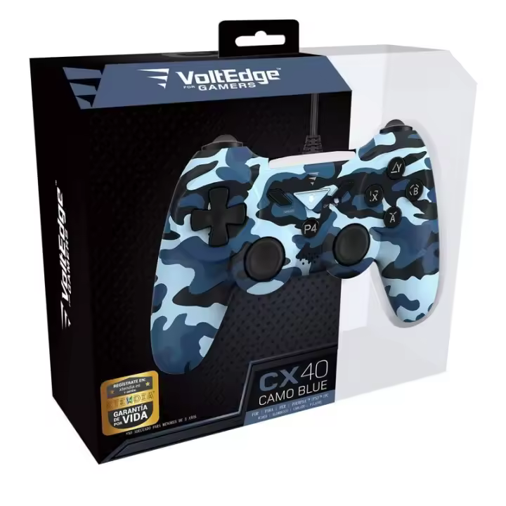 MANDO CON CABLE VOLTEDGE CX40 ELIGE TU COLOR PARA PLAYSTATION 4 PLAYSTATION 3 Y PC VERSIÓN ESPAÑOLA GARANTÍA EUROPEA - 1