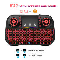 Teclado Inalámbrico Bluetooth Mini Con Iluminación Retroiluminada 2.4G USB Para Android TV Box PC En Inglés Ruso Francés Español Portugués Árabe Hebreo - details 0