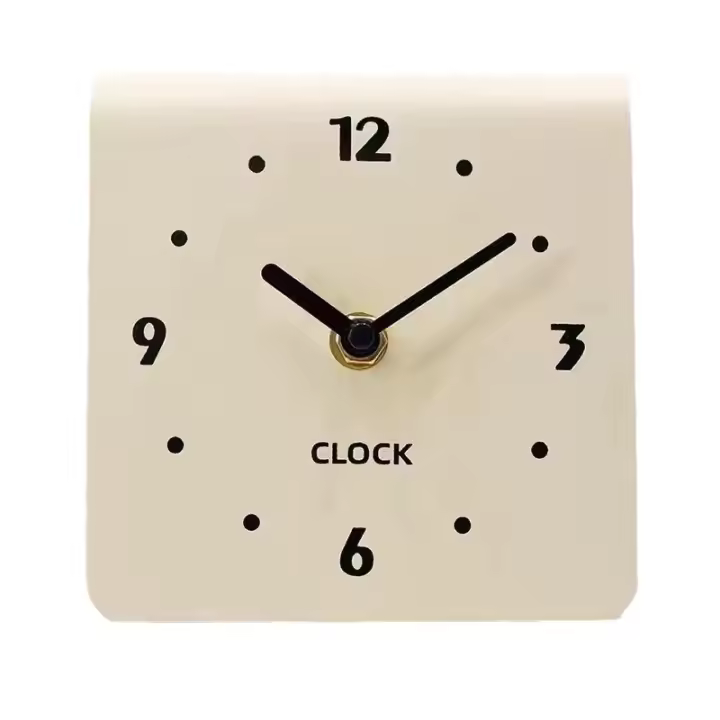 Cream desktop clock living room home modern creative desktop clock student bedside table clock ornaments silent - 1