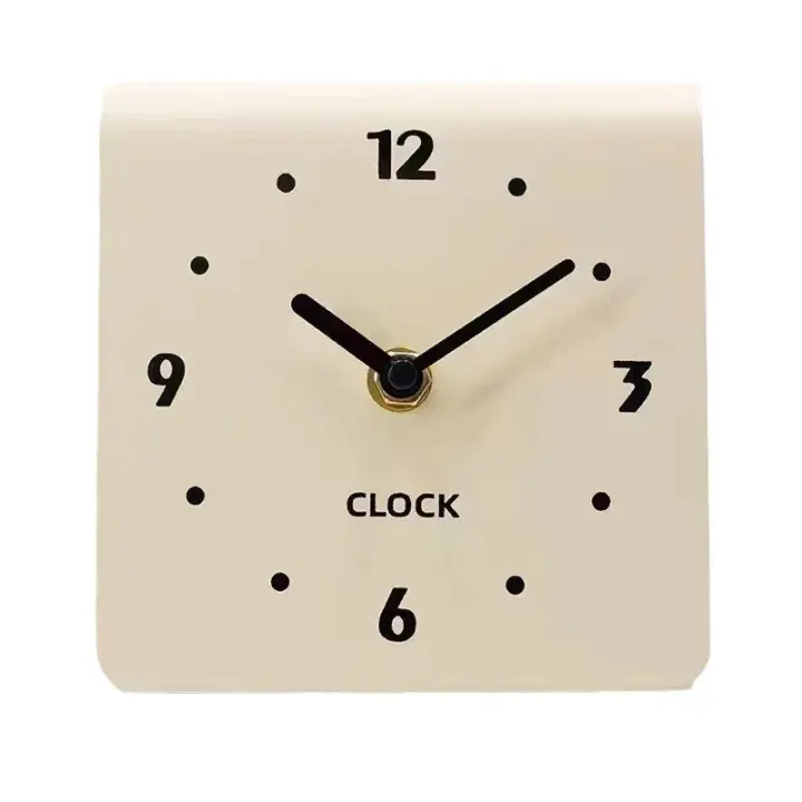 Cream desktop clock living room home modern creative desktop clock student bedside table clock ornaments silent - 1