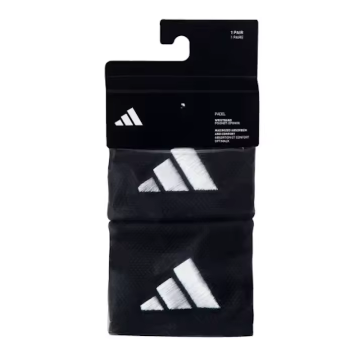 Muñequeras Adidas Pequeñas Negro/Blanco - 1