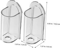 2 soportes de pared para cepillos de dientes, soportes para cepillos de dientes eléctricos, para baño, diseño que ahorra espacio, elegante organizador estético, fácil instalación. - details 1