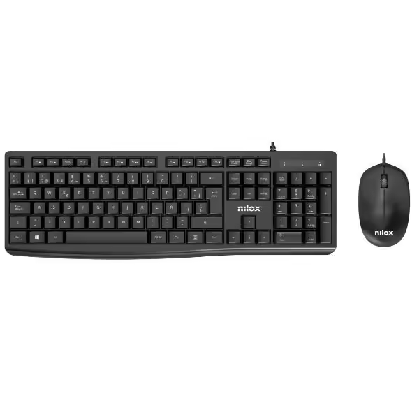 Nilox Teclado y Ratón NXKME0012 Negro QWERTY Español - 1