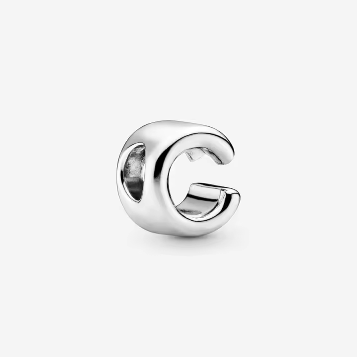 Charm Pandora Letra C en plata de ley - 1