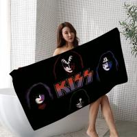 Toalla De Playa Retro-KISS Rock Band Microfibra Absorbente Secado Rápido Suave Para Yoga Natación Camping Senderismo - details 10