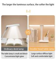 Lámpara De Escritorio LED Táctil Recargable Con Soporte Para Lápiz Y Plegable Luz Nocturna Para Dormitorio Estudio Lectura - details 2
