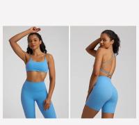Sujetador De Yoga Para Mujer SHINBENE Super Nube Con Escote En V Espalda Cruzada Y Sin Costuras Almohadillado Deportivo Transpirable - details 20
