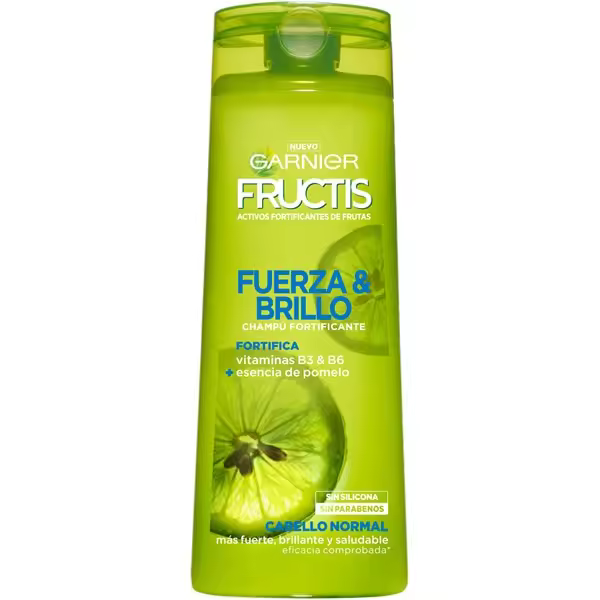 Garnier Fructis Champú Fuerza y Brillo 2 en 1 Cabello Normal 360 Ml - 1