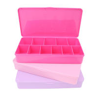Caja De Uñas Vacía Multicolor De 2 Tamaños Caja De Almacenamiento Para Uñas De Acrílico Con 11 Compartimentos Tool De Arte De Uñas - details 6
