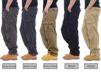 Pantalones Cargo Hombre FGKKS Con Multiple Bolsillos Y Cierre De Cremallera Algodón Puro Pantalones Rectos Casuales De Color Sólido Para Construcción - details 1