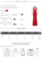 Vestido Elegante Para Mujer NIBBER Sin Espalda Con Halter V-Neck Profundo Verano Sin Mangas Elegante Y Sexy Para Fiesta De Medianoche Vestido Delgado Hasta La Rodilla - details 0