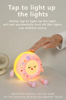 Lámpara De Noche En Forma De Donut Lindo 1PC Luz LED De Silicona Portátil Dimmer Recargable Accesorio De Escritorio Para Dormitorio - details 4