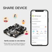 Termostato Inteligente WiFi Controlador De Temperatura Para Calefacción Eléctrica Y Agua Compatible Con Echo Google Home Tuya - details 7