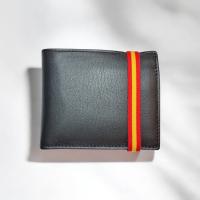 Cartera de piel auténtica para hombre con diseño distintivo de la bandera de España (cinta de cierre) - Fabricada a mano en España - Presentada en bolsa de tela estilo saco - Calidad garantizada | Regalo Especial. Lukkalia - Kids and Us / LKKCME2 - details 0