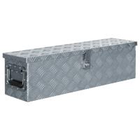 vidaXL Caja de aluminio 80,5x22x22 cm plateada - details 0
