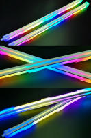 Barra De Luz Decorativa Para Estuche De Computadora DC5V3Pin ARGB 30cm Aura Sync 4-lados Luz Colorida Para DIY Gaming Ambiental - details 12