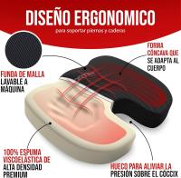 Tailbone cushion for office and car, orthopedic lumbar spine pillow and back support - details 0
