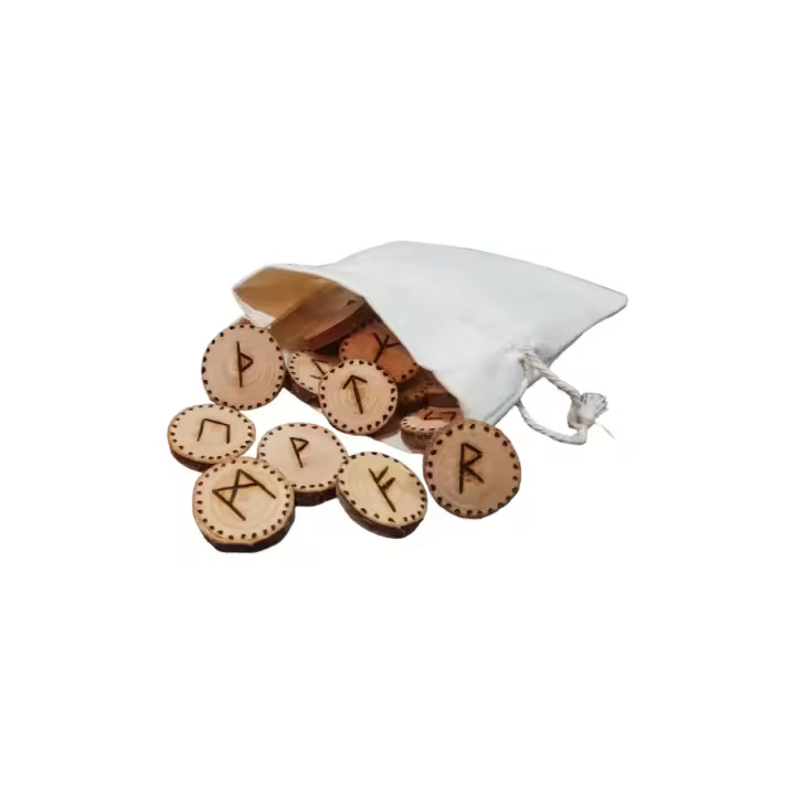 Runas de Madera Mundo Vikingo / Pirograbado a mano / Futhark Antiguo / Tarot y esoterismo / Magia y oráculo / Vikings / Vikingos / Mitologia Nordica / Loki / Thor / Ragnar Lothbrok / Escudera / Edad Media / Medieval / Runas vikingas / Ragnarök / Odin - 1