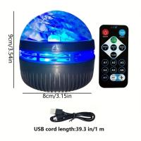 Proyector De Pared Con Luz Nocturna LED Estrella Del Ártico Control Remoto USB Decoración Para Dormitorio Fiesta Varias Estilos Disponibles - details 12
