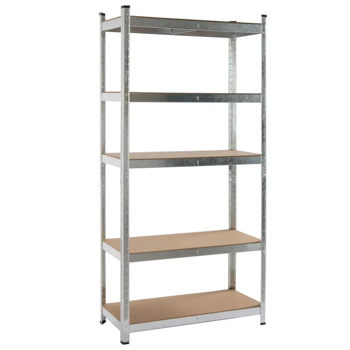KG KITGARDEN - Estantería Metálica Almacenaje de Acero Galvanizado con 5 Baldas de MDF, 180x90x40cm - GALVA - 1