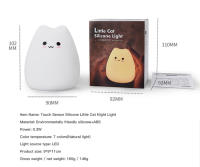 Lámpara Nocturna Para Bebé De Gato Mini Popular 7 Colores Toque Cambio De Color Protección Ocular Luz De Noche Para Dormitorio Regalo Para Niños - details 13