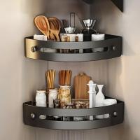 Organizador De Baño Estante De Almacenamiento Para Cocina Aluminio Sin Perforar Rack De Ducha Accesorios De Baño - details 2
