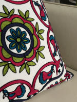 Funda De Cojín Decorativa Étnica Bohemia Bordada Para Sofa Y Sala De Estar 100% Poliéster Cuadrada Estilo De Trenzado - details 2