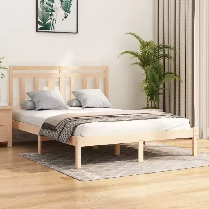 Estructura de cama madera maciza de pino 120x200 cm - 1