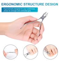 YIKOOLIN Cortauñas Profesional Portátil Tijeras De Cutícula Herramienta De Manicura Y Pedicura Para Uñas Y Tendones De Pie Material Acero Inoxidable - details 0