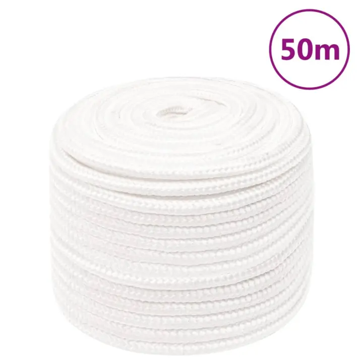 vidaXL Cuerda de barco polipropileno intenso 12 mm 50 m cuerda Color Blanco,  Azul,  Blanco y azul y mas - 1