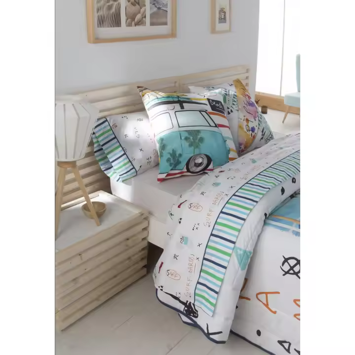 JVR - Sabana modelo BEACH - Tejido 100% Algodón - Estampado digital - Fabricado en España - Cama 90/105/135/150 - 1