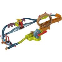 Thomas pista circuito launch &loop maintenance ,  tren con bucle y lanzamiento con motor motorizado Thomas y la grúa Carly Mattel HHN25 - details 1