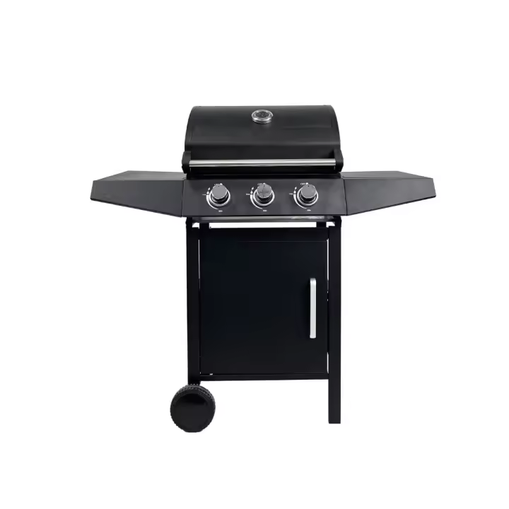 Barbacoa de gas Pegaso Hannover Grill 3 fuegos 110x110x46 cm negro - 1