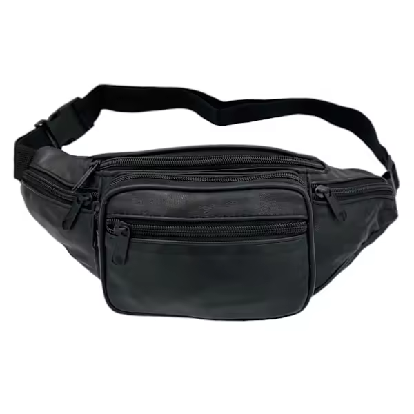 Genuine leather waist bag Black - 1