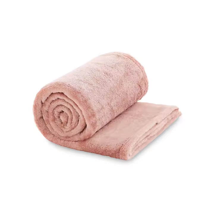 Manterol - Manta plaid para sofá de tacto terciopelo liso. Ideal para sofá o pie de cama. Tacto extra suave y muy cálida, perfecta para los meses de otoño e invierno. Color verde, beige, maquillaje, gris y azul. - 1