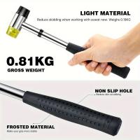 Martillo De Goma Versátil De 20mm Con Mango Antideslizante Doble Cara Para Artesanía De Cuero Proyectos Manuales DIY - details 11