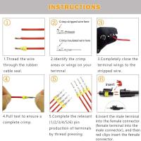 Kit de 10 conectores eléctricos impermeables para automóvil de 2 pines, enchufe impermeable para automóvil, a prueba de polvo, aislado y sellado - details 2
