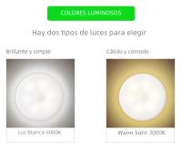 Lámpara De Noche LED Con Sensor De Movimiento Control Botón Recargable Por USB Luz Dimmable Para Escaleras Armario Armario - details 6