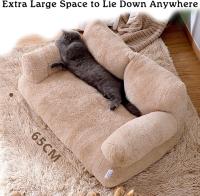 Sofá Cama para Perros y Gatos | Base Antideslizante, Juguetes Desmontables y Lavables al Máquina, Material Suave y Aacogedor • Tallas M/L para Mascotas Medias y Grandes - details 2