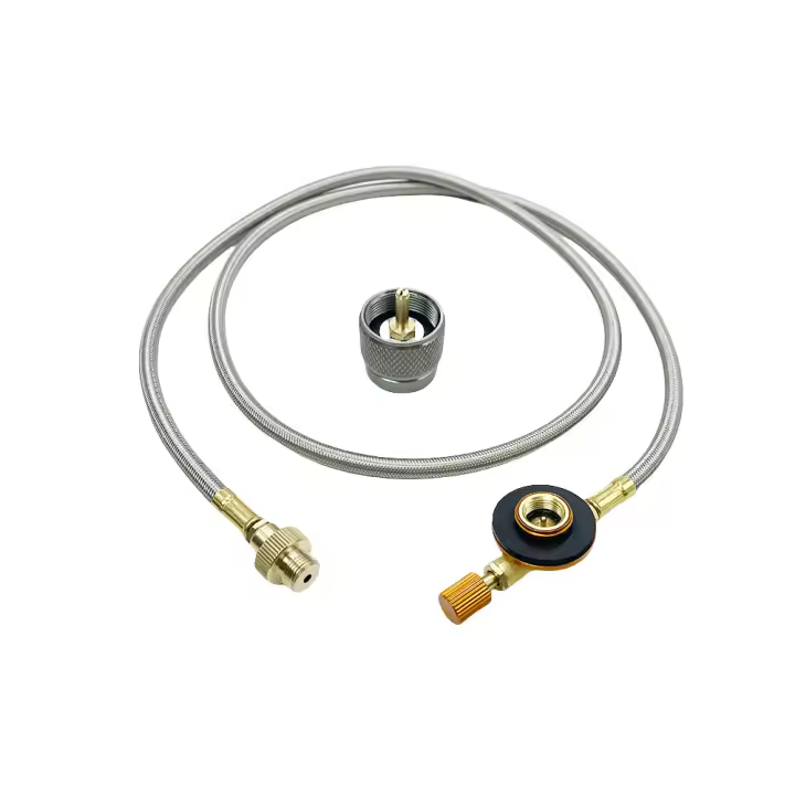 Adaptador De Botella De Propano Para Estufa De Camping Al Aire Libre Convertidor De Tanque De Recarga De Gas Adecuado Para 3-5 Usarios Material Metálico - 1