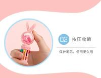 4pcs Rotulador De Punto De Sello 0.5mm De Colores Kawaii Para Niñas Con Orejas De Conejo Rosa Estudiantes Suministros Escolares Y De Oficina Coreanas De Estación De Trabajo - details 3