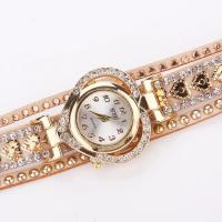Reloj De Mujer De Lujo Retro Con Diamantes Y Correa Larga De Piel Corazón De Melocotón Reloj De Cuarzo Con Dial De Vidrio Resistente Al Agua - details 7