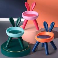 Silla de Actividades de plástico para niños Pequeños con orejas de cono, soporte de respaldo y Banco Redondo duradero, de Juguetes Sala, dormitorio, Escuela, taburete adecuado para niños y - details 7