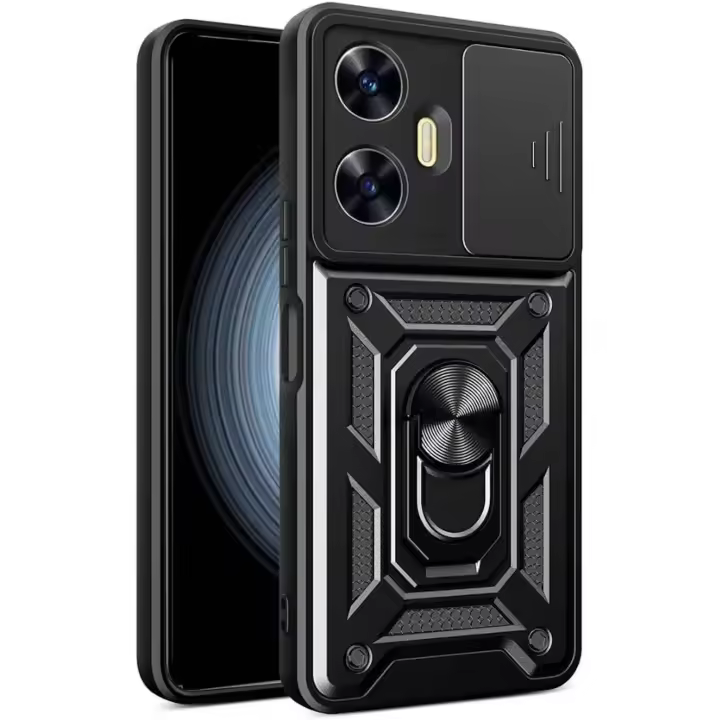 Funda Realme C55 (4G) Antigolpes Cubre Lente Soporte Anillo FAN + Protector Pantalla Movilear - 1