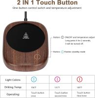 Calentador de tazas de café, calentador de tazas eléctrico con 3 configuraciones de temperatura ajustables (hasta 149 ℉) y apagado automático, calentador de bebidas eléctrico para cacao, té, leche, bebidas - details 0