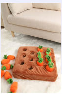 Juguete Interactivo Para Perros Y Gatos Mat De Zanahoria Snuffle Con 12 Zanahorias Alivio De Estrés Juguete Masticable Para Mascotas - details 15